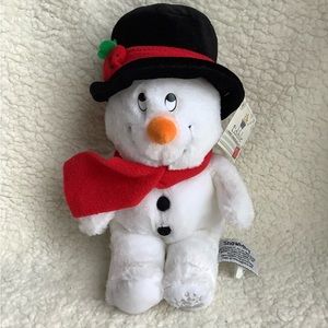Russ Snowberry Snowman Plush 12in Holiday Stuffed Animal w Hang Tag โ๏ธ